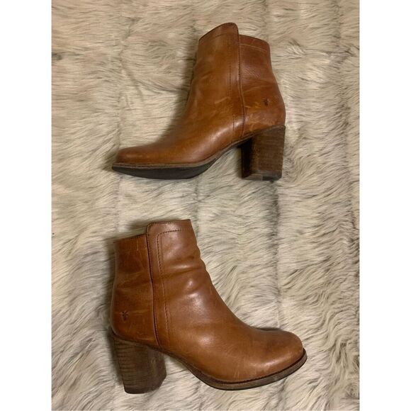 Frye Addie Leather Ankle Boots Size 6.5 B - Picture 1 of 11